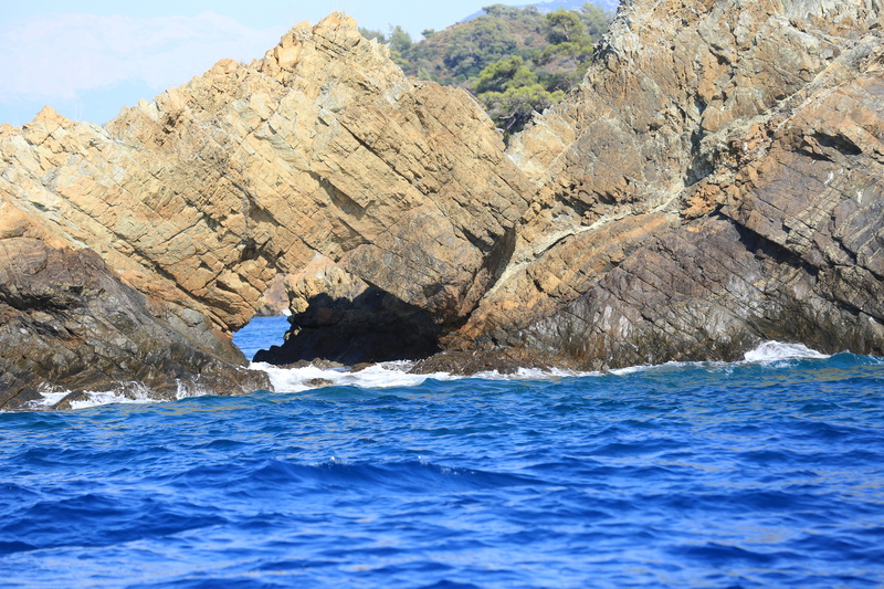 sea, solid, fethiye, eroded, tourism, outdoors, kennedy, mountain, rock formation, beauty in nature, oludeniz, 5K, holiday, scenics - nature, rock, idyllic