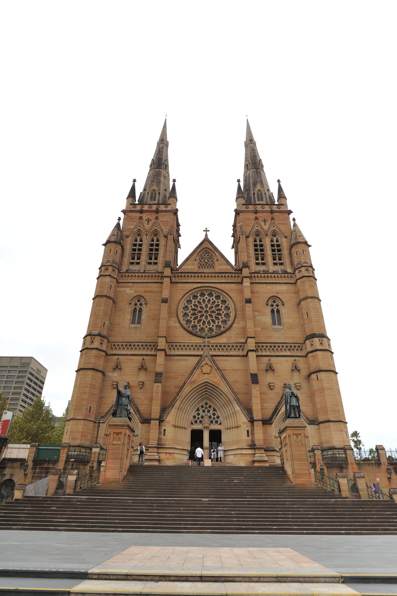 incidental people, history, outdoors, church, sky, st. marys cathedral, spire, australia, real people, women, belief, building, nature, city, building exterior
