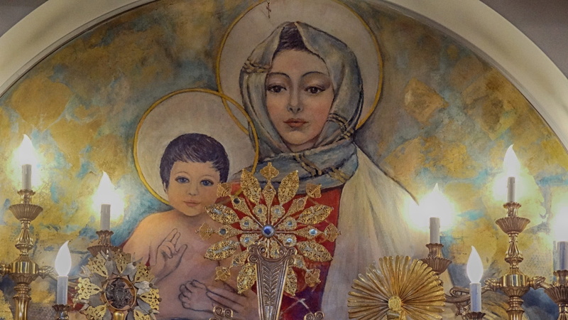 female likeness, no people, religion, angel, jesus, architecture, art and craft, statue, sacred, church, mural, st mary, indoors, place of worship, male likeness