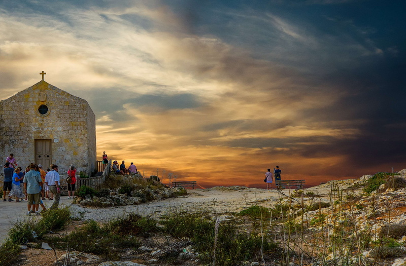 church of st mary magdalen, religion, storm, men, vacation, cross, real people, landmark, sky, nature, cloud - sky, building, dingli, group of people, travel