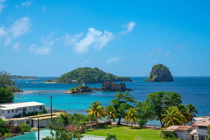 day, outdoors, plant, sea, young island, horizon, tranquil scene, sky, nature, tranquility, st vincent and the grenadines, idyllic, water, turquoise colored
