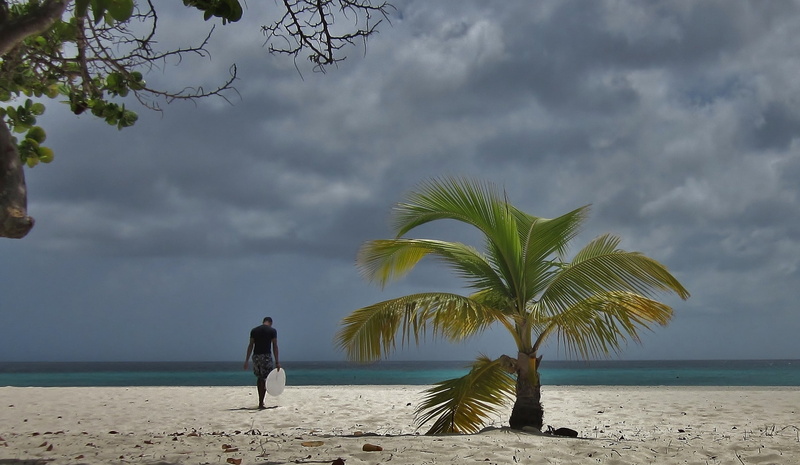 sea, surfer, sky, scenics - nature, sand, manchebo beach, eagle beach, real people, nature, tropical, surfing, 1080P, beauty in nature, tropical climate