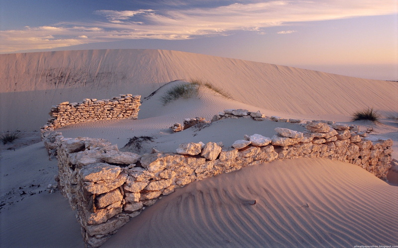 sand, arid climate, nature, outdoors, environment, ruin, 1080P, stones, tranquility, lagoon, desert, landscape, solid, sky, rock - object, dune, scenics - nature