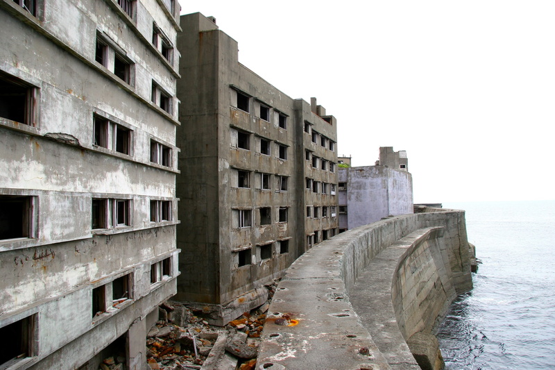 building, ruin, 2K, Hashima island