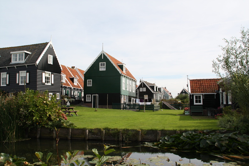 building Exterior, cloud - sky, sky, village, green color, outdoors, landscape, residential Building, grass, architecture, day, Netherlands, residential district