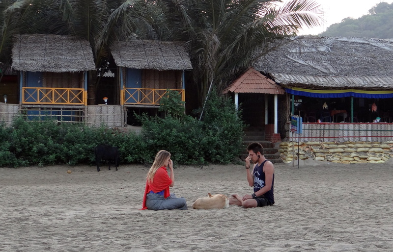 man and woman, sitting, fit, vacations, people, man, building exterior, architecture, pose, woman, exercise, fitness, wellness, arabian sea, adult, women