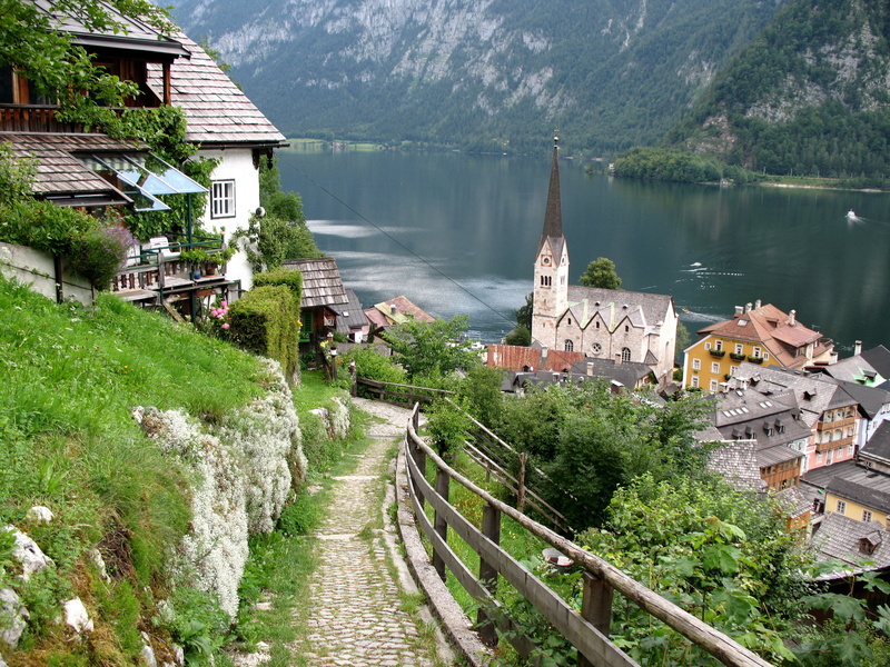 1080P, Lake Hallstatt, home, Hallstatt, Austria