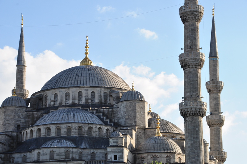 place of worship, spire, outdoors, travel, istanbul new mosque, built structure, travel destinations, belief, day, low angle view, city, sky, dome, nature