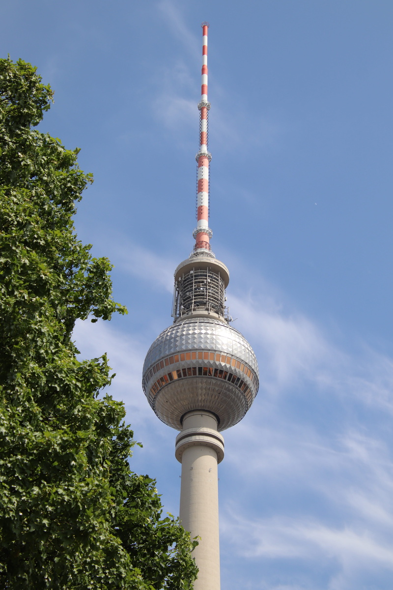 building, architecture, antennas, capital, communication, spire, ball, travel, landmark, alexanderplatz, tall - high, transmission tower, day, radio mast