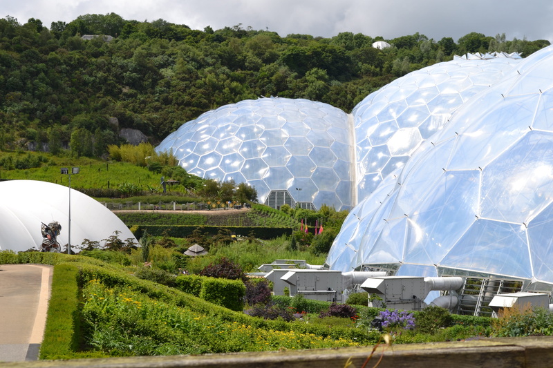 travel destinations, glasshouse, uk, Eden, tent, plant, rural scene, green, attraction, eden, biodome, outdoors, greenhouse, ecosystem, 4K, high angle view