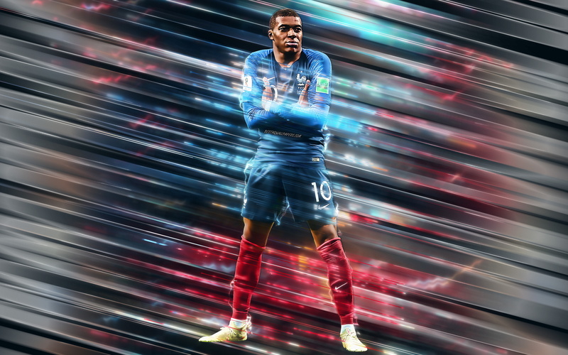 Soccer, French, Kylian Mbappé, 4K