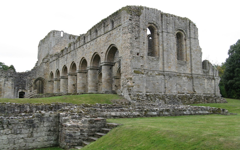 Buildwas Abbey, 2K, europe, england, 4k pic, kingdom, world, 2560x1600, United