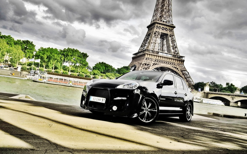 porsche, black, picture, tuning, sport, 1080P, eifel, paris, cars, cayenne
