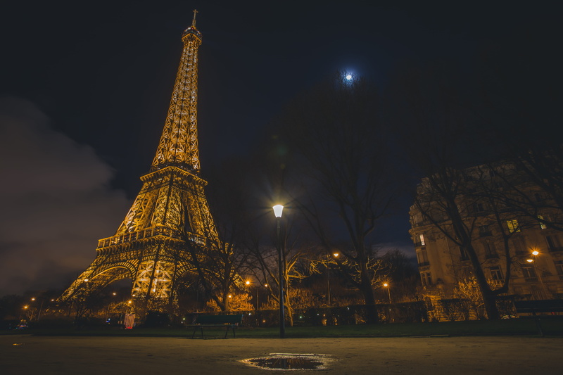 city, water, history, eiffel tower at night, religion, puddle, no people, skyscraper, 5K, tower, paris, tall - high, stroll, building exterior, sky, outdoors