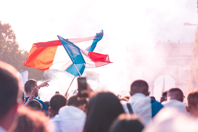 football, world cup, paris, selective focus, march, person, excitement, symbol, large group of people, men, outdoors, patriotism, group of people, togetherness