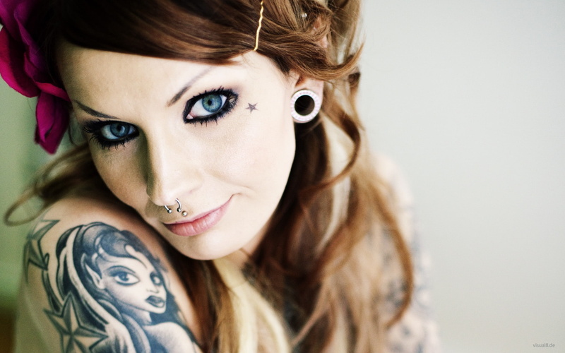 d, hot, hd, x, 1080P, kat, von, girls, women, people, tattoos, art