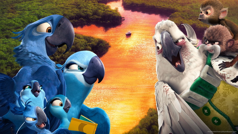 macaw, rio 2, blue, 1080P, Rio 2 (2014), pasare, parrot, poster, movie, bird