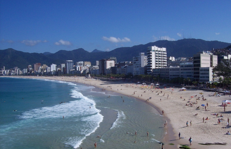 coastline, crowd, sea, built structure, mountain, land, travel, rio de janeiro, leblon, arpoador, sky, outdoors, 2K, beaches, incidental people, holiday