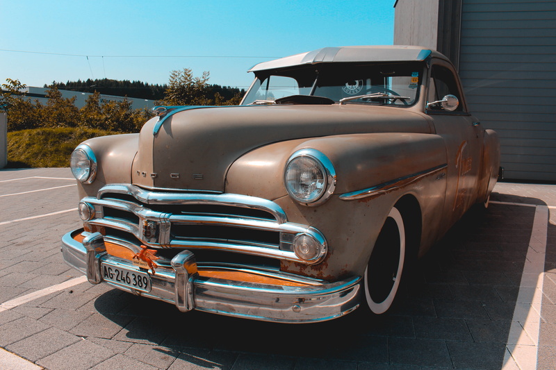 5K, usa, oldtimer, outdoors, nature, canon 700d, car, retro styled, stationary, us car, dodge, built structure, building exterior, canon eos, headlight
