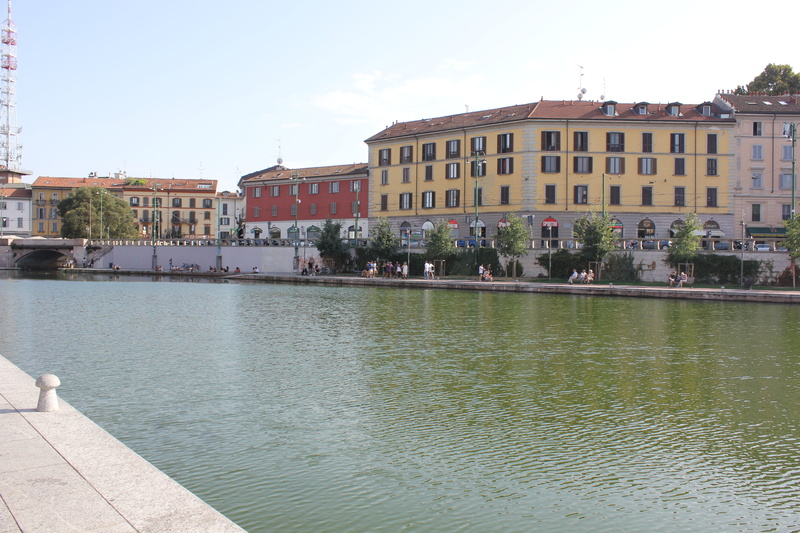 navigli, center, clear sky, architecture, building exterior, waterfront, reflection, day, nature, no people, italy, 5K, landscape, residential district