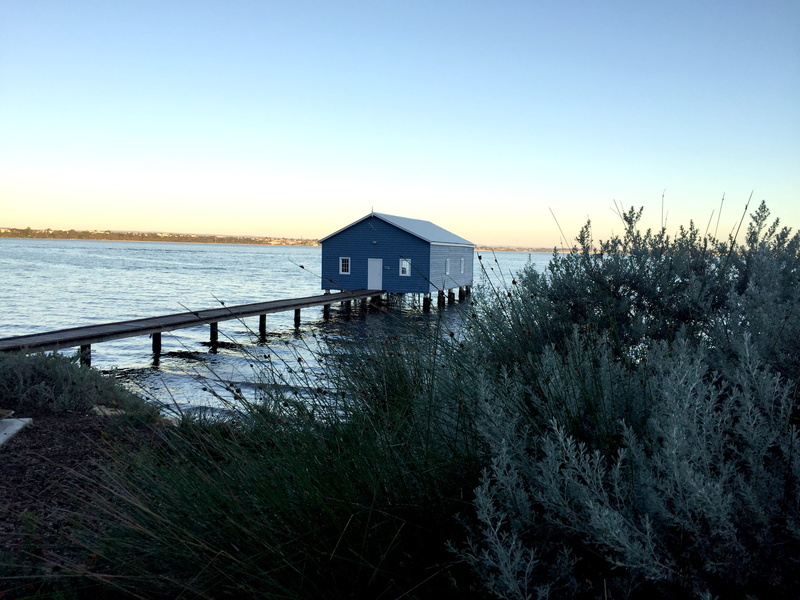 cabin, outdoors, scenics - nature, swan river, plant, built structure, no people, land, nature, tranquility, tree, sea, shed, blue, cottage, water, building exterior