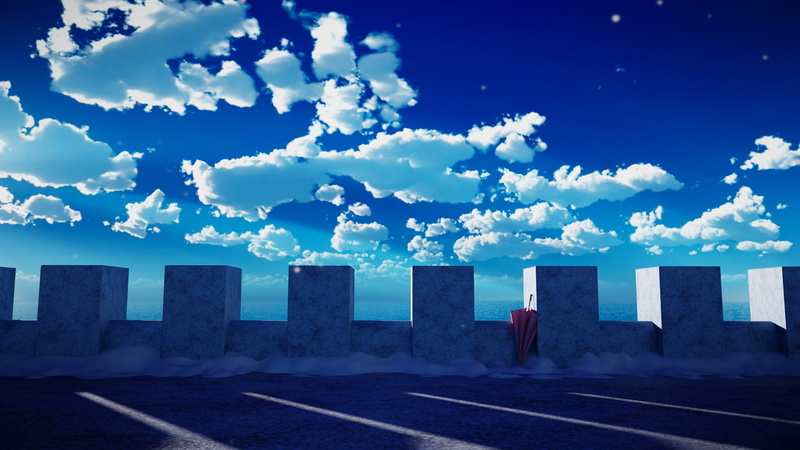 Sky, 1080P, Nagi no Asukara, Umbrella, Anime