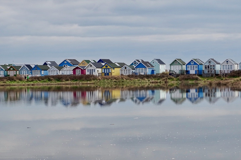 weather, beauty in nature, no people, countryside, cloud - sky, reflection, travel, beach, water, reflections, cabin, huts, outdoors, day, beach huts, rural
