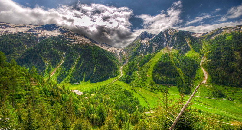 Switzerland, no people, lush foliage, grass, outdoors, tranquil scene, idyllic, sky, mountain, plant, tranquility, valley, clouds, environment, nature