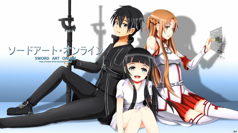 yui mhcp001, deviantart, sword, asuna, art, 1080P, kazuto, kirigaya, yuuki, online