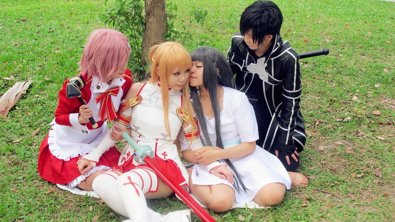 Sword Art Online, 1080P, cosplay, Yuuki Asuna, Yui MHCP001, Shinozaki Rika, Kirigaya Kazuto