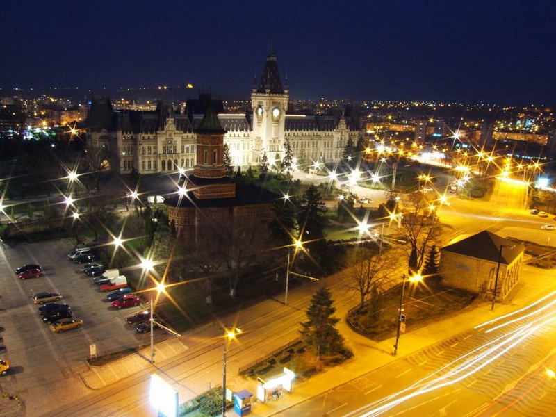 480P, City, hd, cultural, Iasi, architecture, culture, cars, monuments, art, palace, Lights