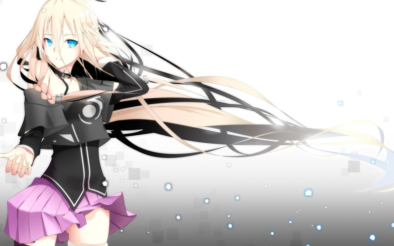 anime, female, girl, blonde, sorano, art, hair, viocaloid, vocaloid, 2K, character, ia, pigtails