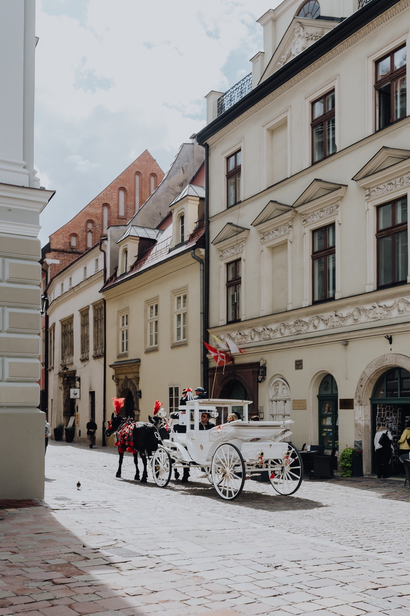 day, architecture, built structure, city, magic, motor vehicle, building, cloud - sky, sky, Poland, cracow, land vehicle, polish, transportation, mode of transportation