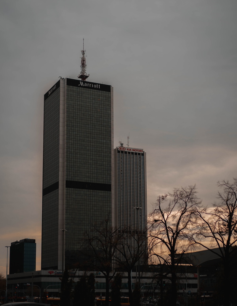 high, nature, warsaw, office, lightleak, steeple, modern, office building exterior, travel destinations, built structure, bare tree, gray, financial district