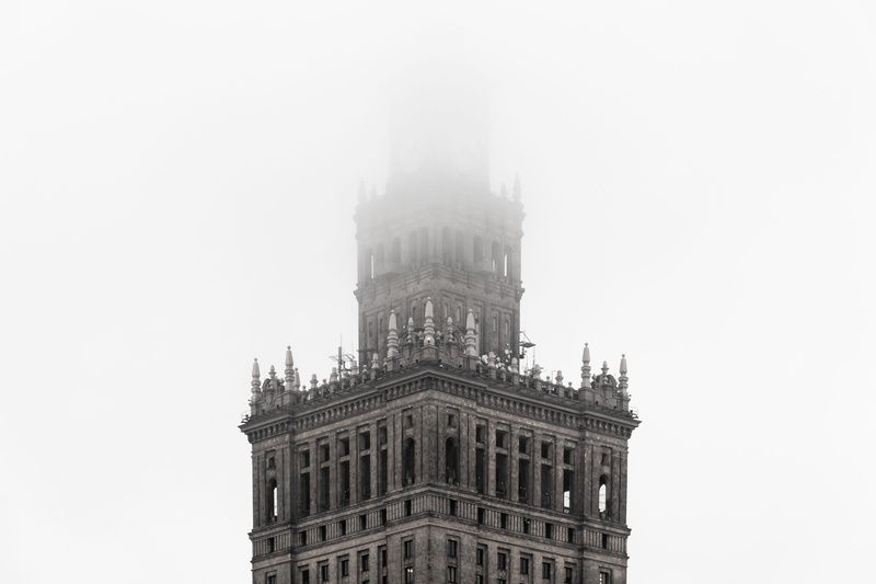 daytime, tourism, no people, city, copy space, travel destinations, tall - high, nature, building, palace of culture and science, tower, poland, low angle view