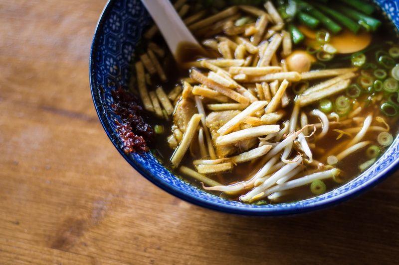 netherlands, indoors, pasta, table, preparation, chicken, vegetable, close-up, indian, saoto, healthy eating, javanese, food, still life, high angle view