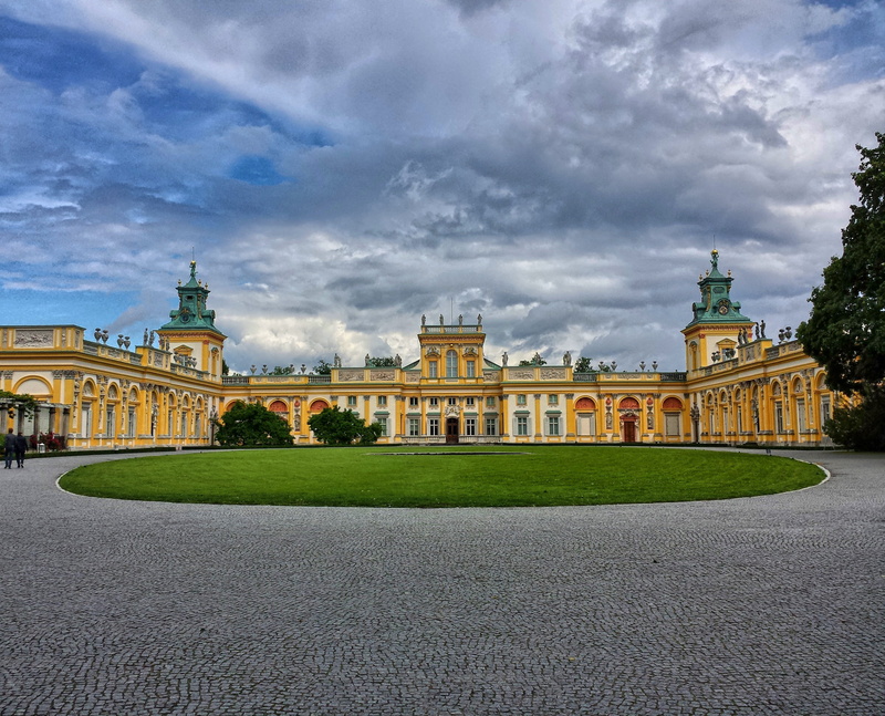 sky, architecture, travel, government, building, warsaw, plant, 2K, no people, wilanów, clouds, barok, cloud - sky, daytime, building exterior, history