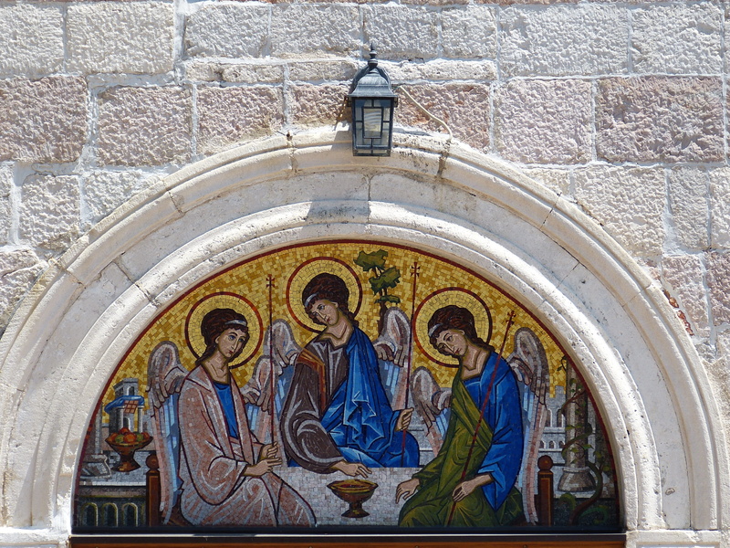 religion, Church, icon, place of worship, image, female likeness, mosaic, art and craft, building, day, Budva, no people, europe, creativity, Historically