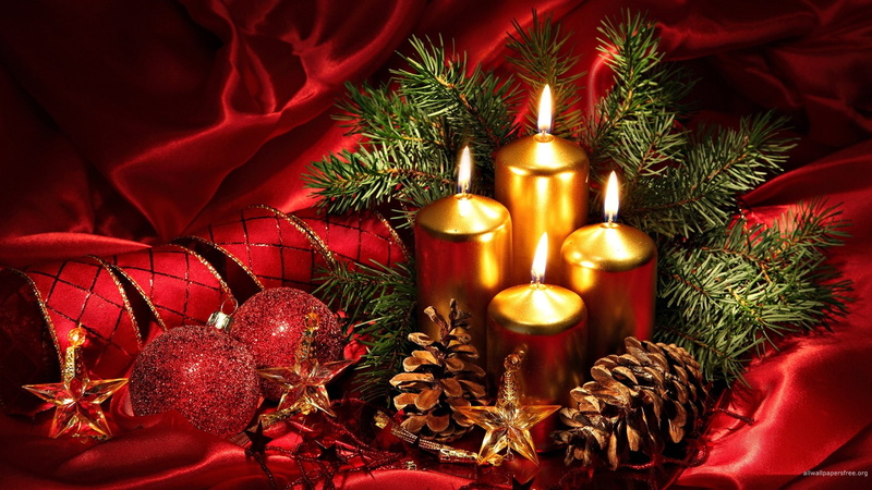 christmas, beautiful, winter, holiday, santa, merry, snow, tree, 1080P