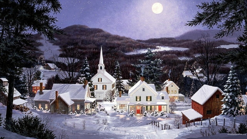 christmas, merry, tree, holiday, winter, 1080P, santa, snow, beautiful