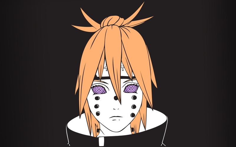 Pein, 2K, Naruto Shippuuden, simple background, vector