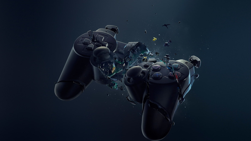 technology, environmental issues, destruction, pollution, studio shot, digital composite, Simple, communication, gray, blue, Simple Background, representation