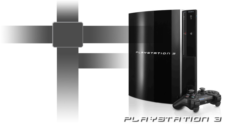black, joystick, console, background, PS3, 1080P, white, playstation 3