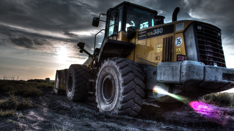 dusk, tire, land vehicle, machinery, sky, road, cloud - sky, nature, sunset, transportation, dramatic sky, construction industry, earth mover, outdoors