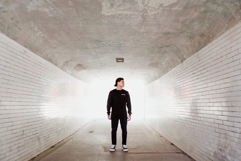 pathway, bricks, male, street, daytime, urban, one person, direction, mid adult, built structure, 5K, looking, indoors, tunnel, black, building, architecture