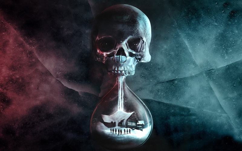 digital composite, skeleton, mystery, adult, Until Dawn, skull, video games, Hourglasses, bone, human body part, human skull, spooky, technology, indoors