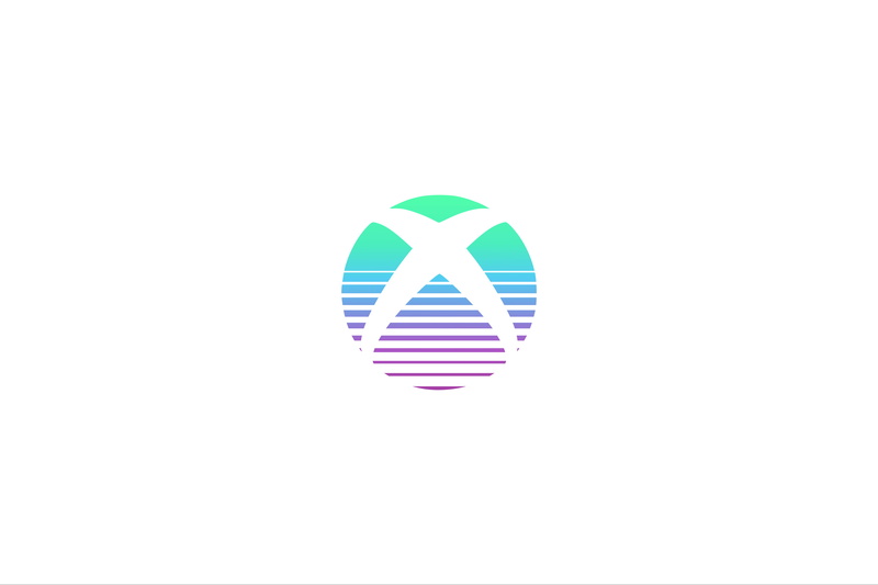 consoles, white, gear, simple background, logo, Xbox, lines, 4K, Retro style, Microsoft