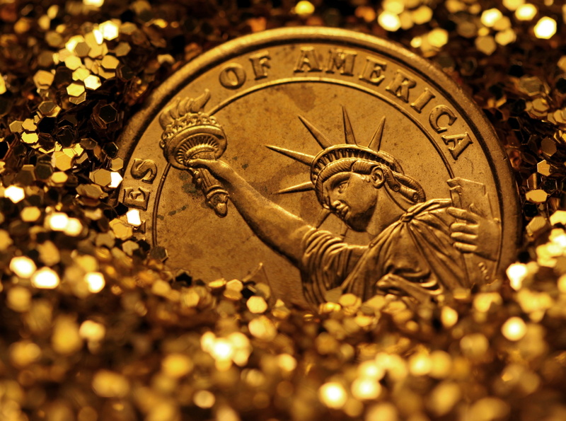 full frame, states, liberty, selective focus, Gold, backgrounds, Vintage, human representation, Money, savings, united, round, colored, gold colored, statue of liberty
