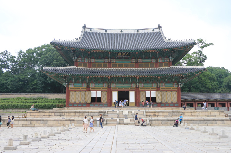 men, building, building exterior, group of people, travel destinations, place of worship, sky, architecture, spirituality, changdeokgung, outdoors, belief