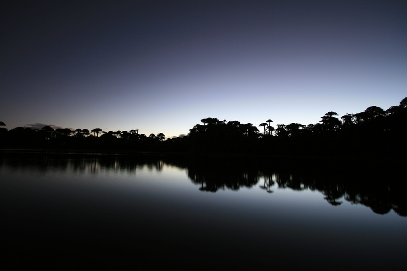 tranquility, south america, sky, reflection, outdoors, lake, silhouette, region de la araucania, night, dark, no people, volcano, nature, non-urban scene